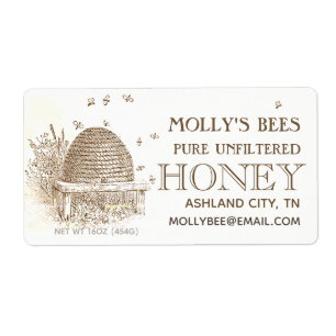 Honey Vintag Beehive Apiary Custom Labels
