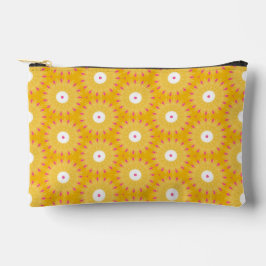 Honey Yellow Fuchsia Geometric Pattern Zubehörtasche