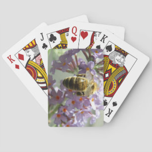 Honeybee and Buddleia Flowers Playing Cards Spielkarten