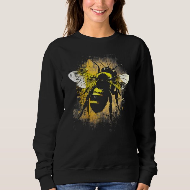 Honeybee and bumble bee for American hive beekeepe Sweatshirt (Vorderseite)