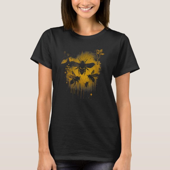 Honeybee and bumble bee for American hive beekeepe T-Shirt (Vorderseite)