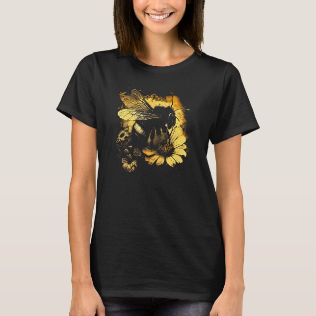 Honeybee and bumble bee for American hive beekeepe T-Shirt (Vorderseite)