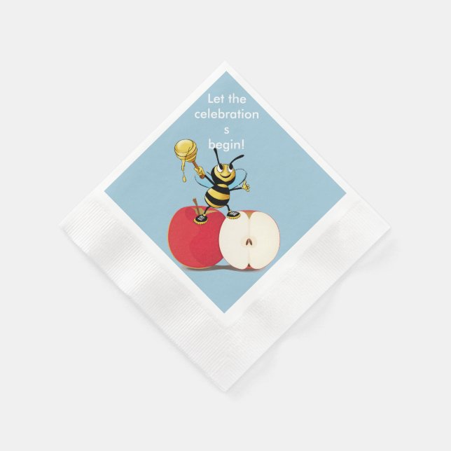 Honeybee Apple Rosh HaShana Serviette (Ecke)
