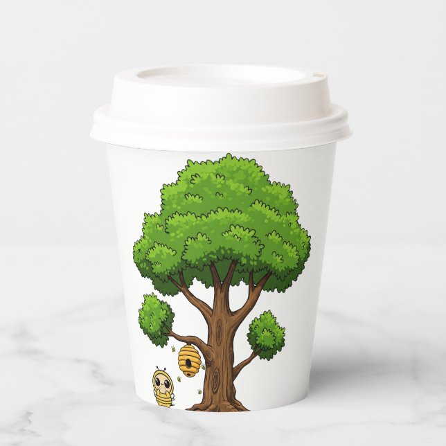 Honeybee Baby Shower Paper Cups Pappbecher (Vorderseite)