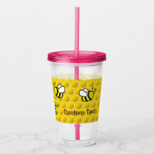 Honeybee-Cartoon Acryltrinkbecher