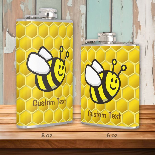 Honeybee-Cartoon Flachmann (Von Creator hochgeladen)