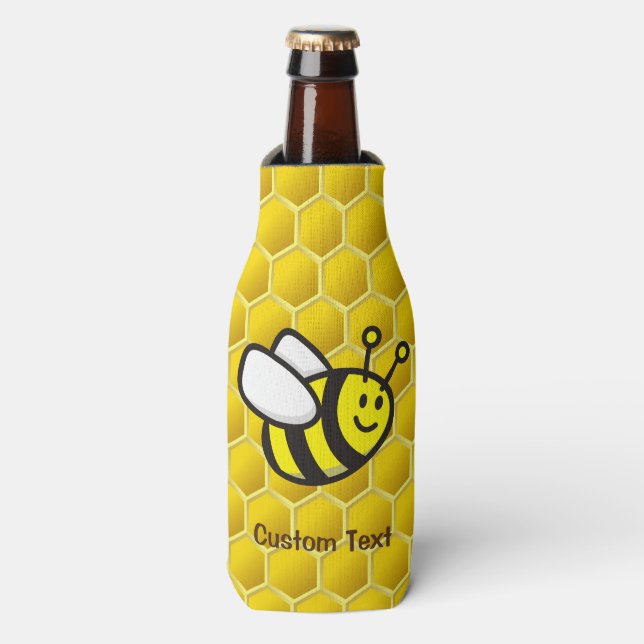 Honeybee-Cartoon Flaschenkühler (Flaschenvorderseite)