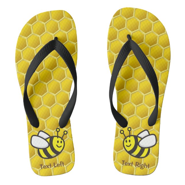 Honeybee-Cartoon Flip Flops (Fußbett)