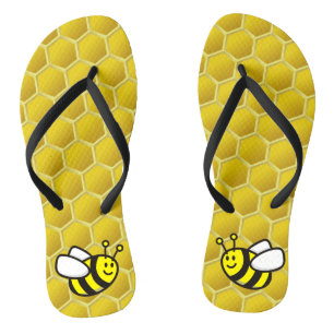 Honeybee-Cartoon Flip Flops