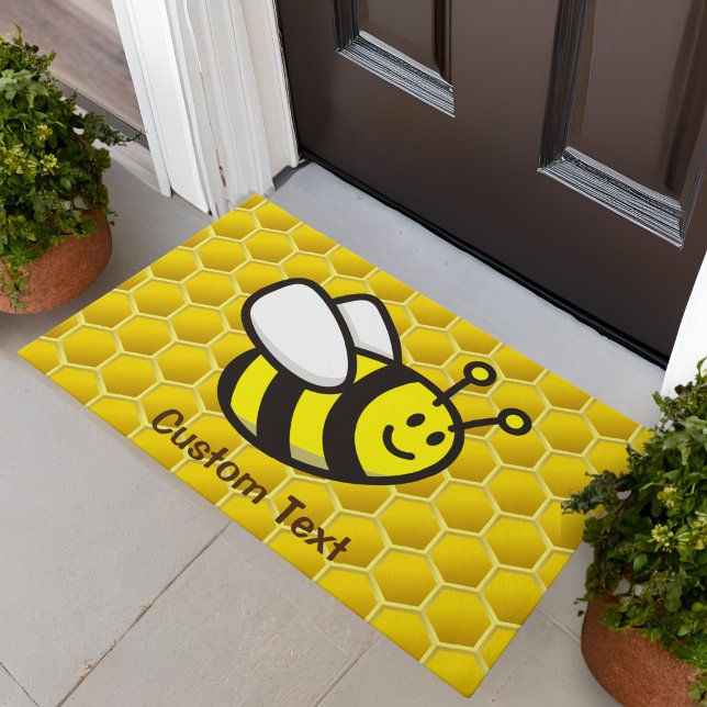 Honeybee-Cartoon Fußmatte (Von Creator hochgeladen)