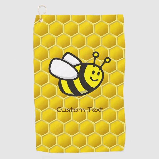 Honeybee-Cartoon Golfhandtuch (Vorderseite)