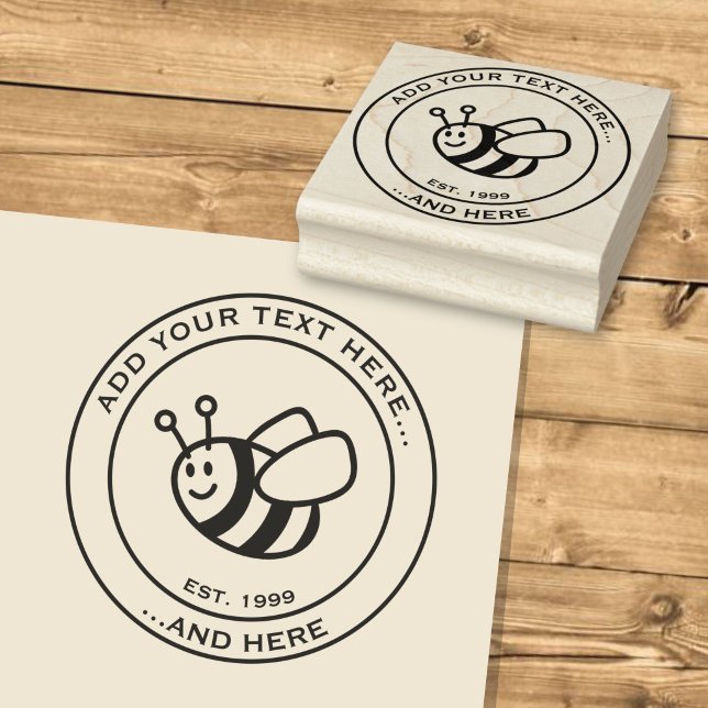 Honeybee-Cartoon Gummistempel (Von Creator hochgeladen)