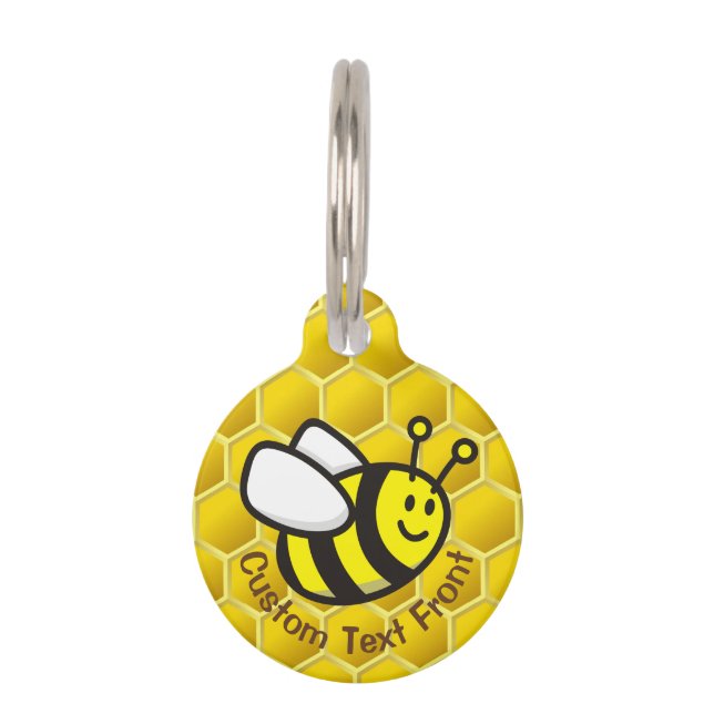 Honeybee-Cartoon Haustiermarke (Vorderseite)