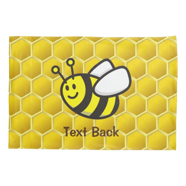 Honeybee-Cartoon Kissenbezug (Rückseite)