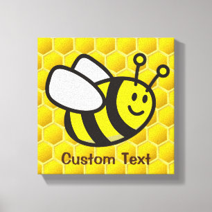 Honeybee-Cartoon Leinwanddruck