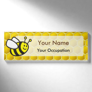 Honeybee-Cartoon Namenschild