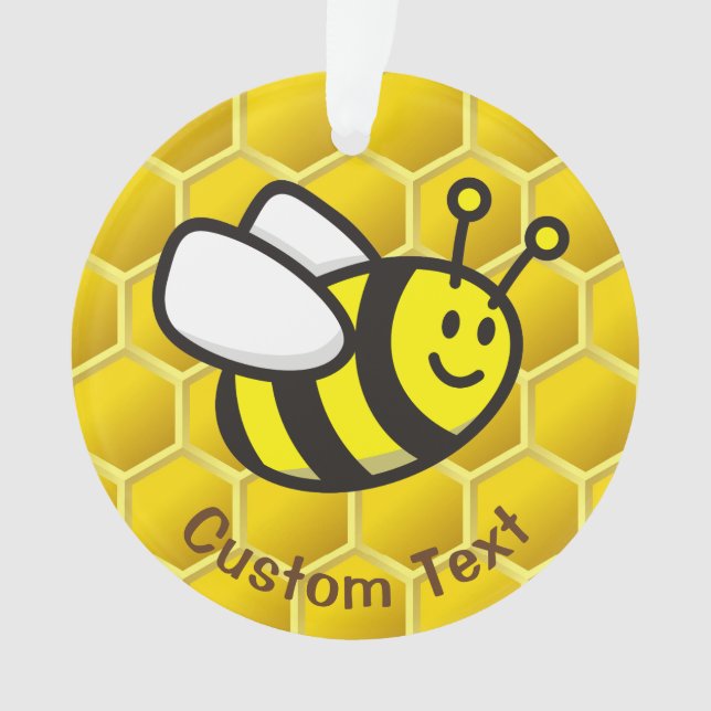Honeybee-Cartoon Ornament (Vorderseite)