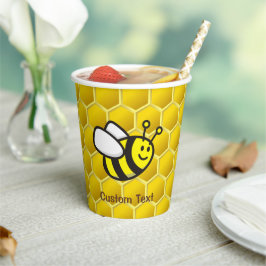 Honeybee-Cartoon Pappbecher