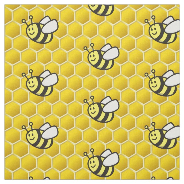Honeybee Cartoon Pattern Stoff (Muster)