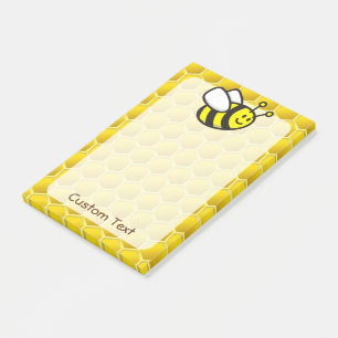 Honeybee-Cartoon Post-it Klebezettel