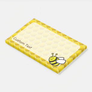 Honeybee-Cartoon Post-it Klebezettel