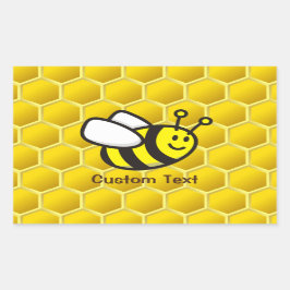 Honeybee-Cartoon Rechteckiger Aufkleber