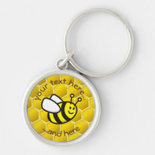 Honeybee-Cartoon Schlüsselanhänger