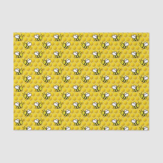 Honeybee-Cartoon Seidenpapier (Vorderseite)