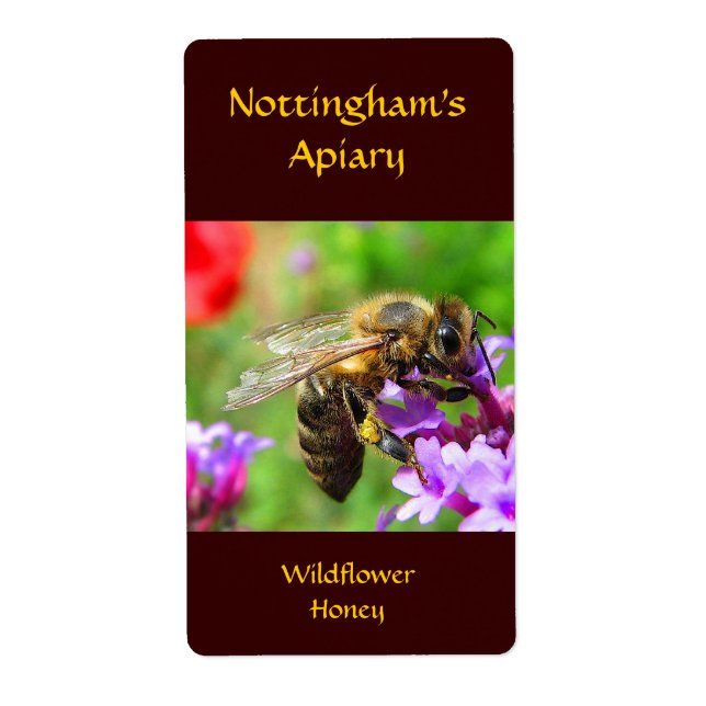 Honeybee Honey Étiquette (Devant)