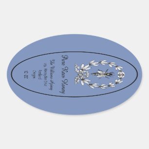 Honeybee Honey Jar Apiary Étiquette   Miel pur cru