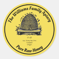 Honeybee Honey Jar Apiary Label | Reiner Honig