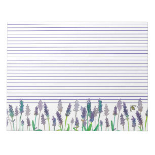 Honeybee Lavender Herb Blume Lined Notizblock