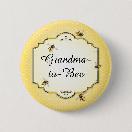 Honeybee Mother to Bee Baby Shower Rolle Button
