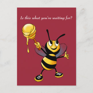 Honeybee Rosh HaShana Postcard Postkarte