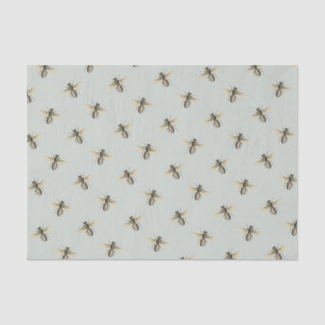 Honeybee Schwarm Blassgrüne Natur Lover Imker Seidenpapier (Vorderseite)
