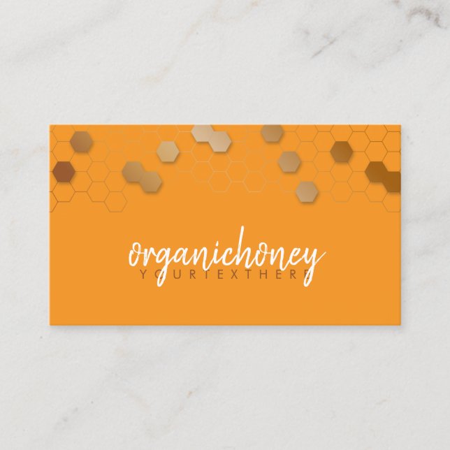 Honeycomb Bear Apiary Gold Visitenkarte (Vorderseite)