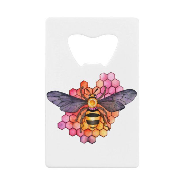 Honeycomb Bee Geldbeutel Flaschenöffner (Vorderseite)