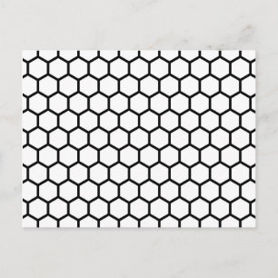 Honeycomb Bee Hive Hexagonal Muster Postkarte