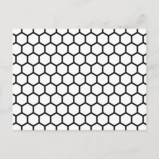 Honeycomb Bee Hive Hexagonal Muster Postkarte (Vorderseite)