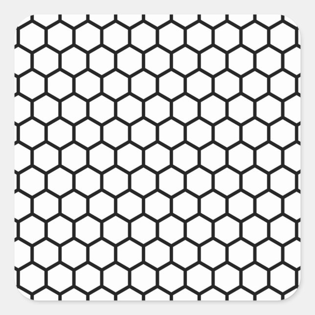 Honeycomb Bee Hive Hexagonal Muster Quadratischer Aufkleber (Vorderseite)