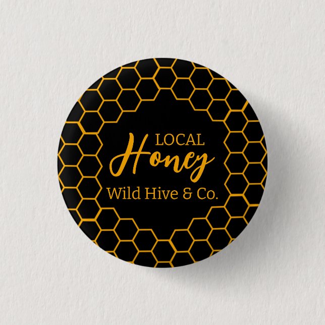Honeycomb – Black or White Background Button (Vorderseite)