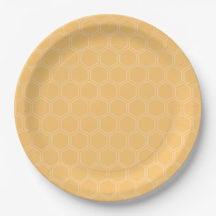 Honeycomb Bumblebee Baby Dusche Pappteller