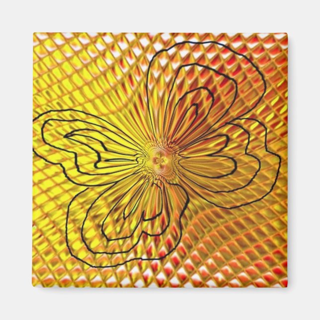 Honeycomb Butterfly Magnet (Vorne)