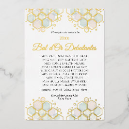 Honeycomb Corporate Elegance Gold Geometric Folien Feiertagskarte