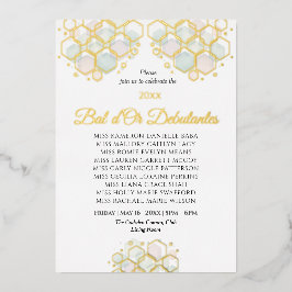 Honeycomb Corporate Elegance Gold Geometric Folien Feiertagskarte