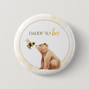 Honeycomb daddy to Bee Baby Bear Baby Dusche Button