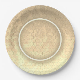 Honeycomb Damask Wedding Pappteller