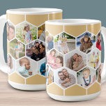 Honeycomb Foto Collage 17 Bild 15oz Kaffeetasse<br><div class="desc">Erstellen Sie Ihr eigenes Foto-Mosaik im Wabenmuster. Die Fotovorlage ist für Sie Set, 17 Ihrer Lieblingsbilder von Freunden, Familie, Haustieren, Ferien etc. hinzuzufügen. Ihre Bilder werden in Hexagon-Form angezeigt, um die Collage aus dem Foto der Wabenkollektion zu bilden, die in Reihen von links nach rechts arbeitet. Das Design ist in...</div>