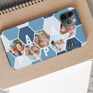 Honeycomb Foto Collage Papa oder 4 Letter Name Case-Mate iPhone Hülle