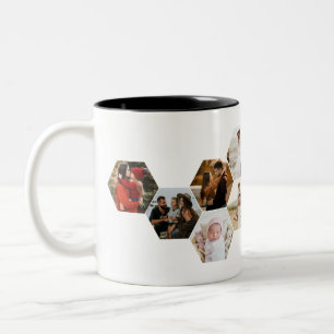 Honeycomb Hexagon Foto Collage 11 Bilder Kaffee Zweifarbige Tasse